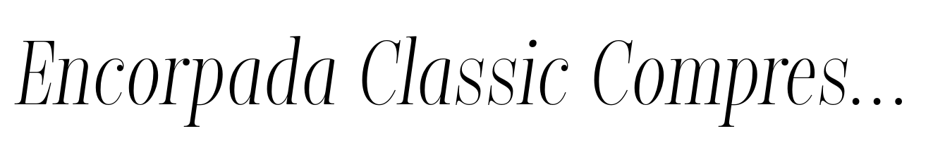 Encorpada Classic Compressed Light Italic
